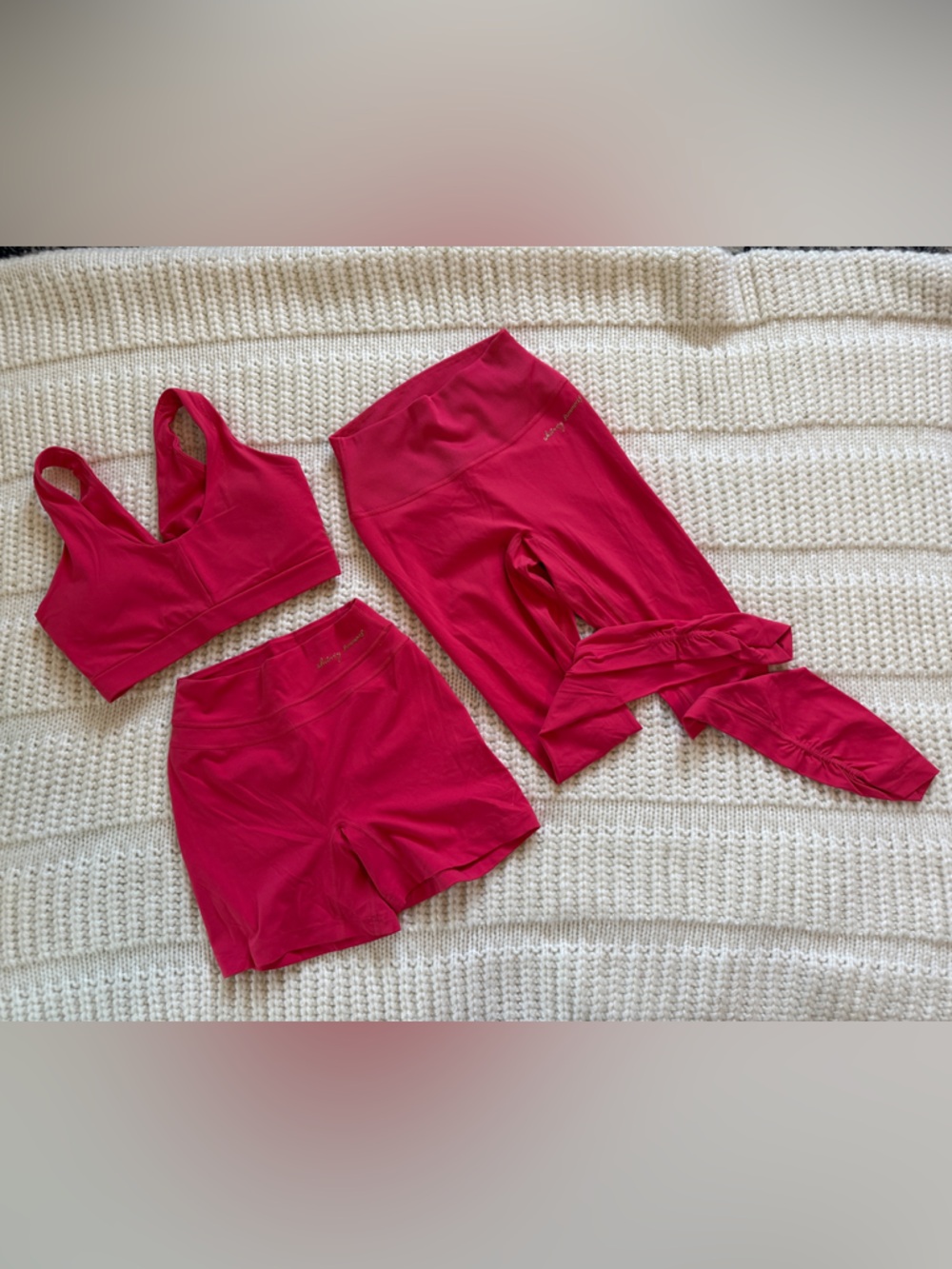 Gymshark Whitney Simmons Athletic Set - Sports Bra, Shorts & Leggings